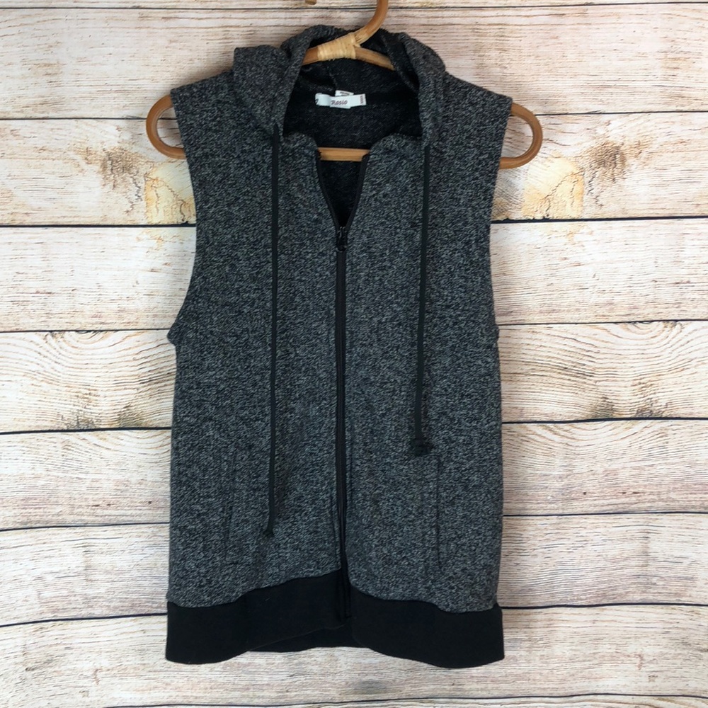Sweater hooded vest